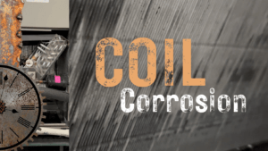 Header image with hvac coil in the background and the words Coil Cleaner written overtop